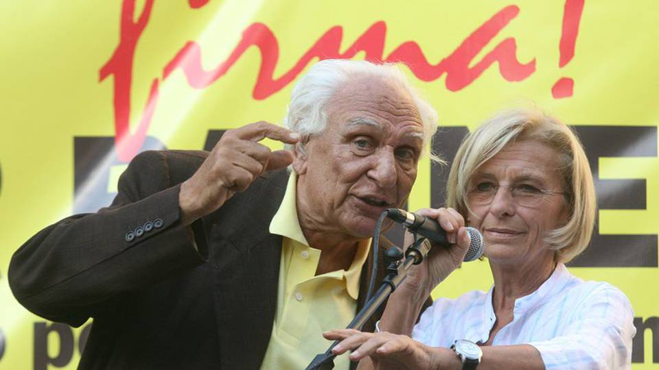 Pannella compie anni,auguri da Giachetti Pannella compie anni,auguri da Giachetti