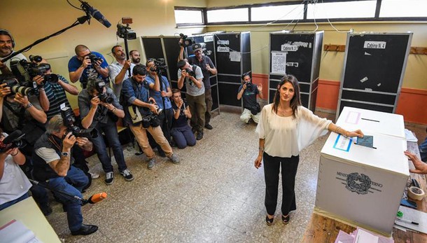Ballottaggi: exit Emg, Raggi 62-66%