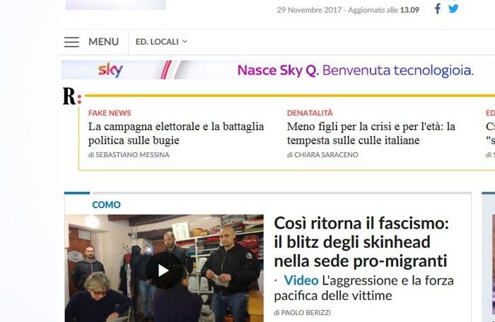 La nptizia su repubblica.it La nptizia su repubblica.it