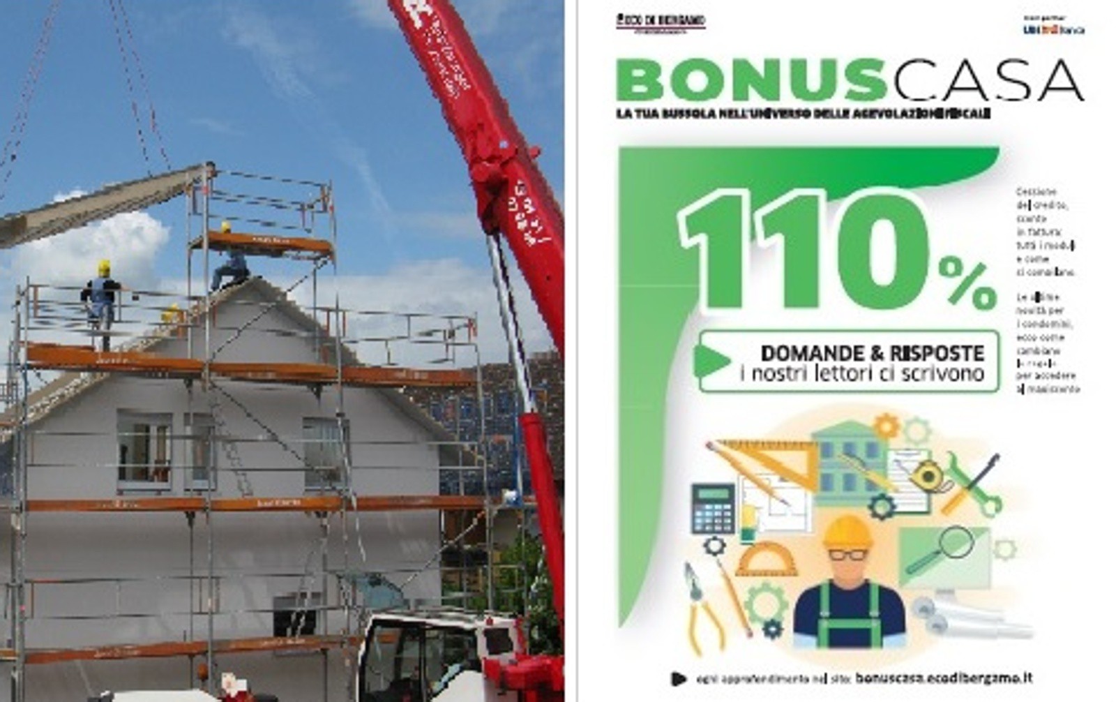 BonusCasa, oggi in regalo con L’Eco un inserto con tutte le novità sul bonus 110%