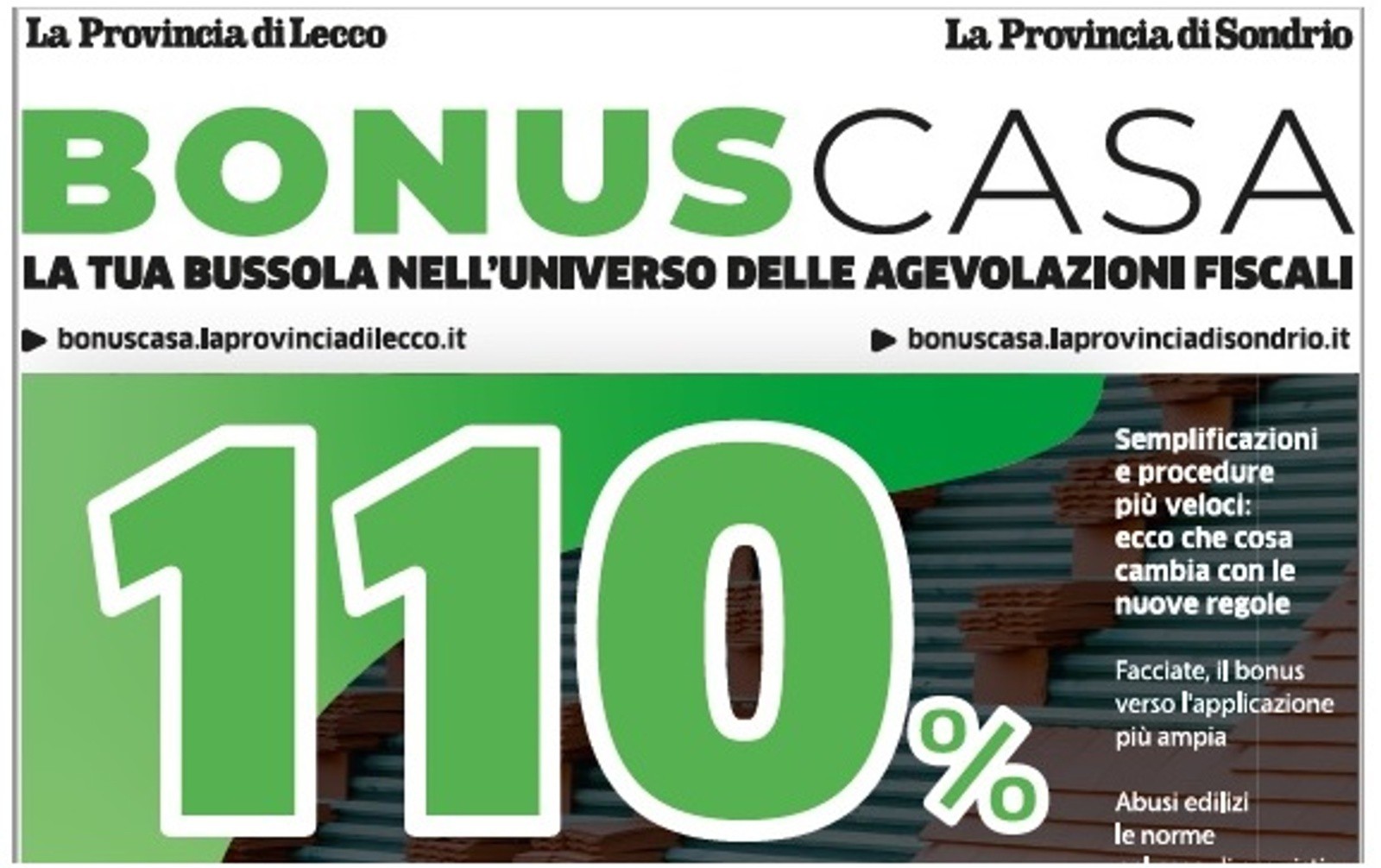 Bonus 110%, domani il nuovo inserto con le risposte a famiglie, proprietari e inquilini