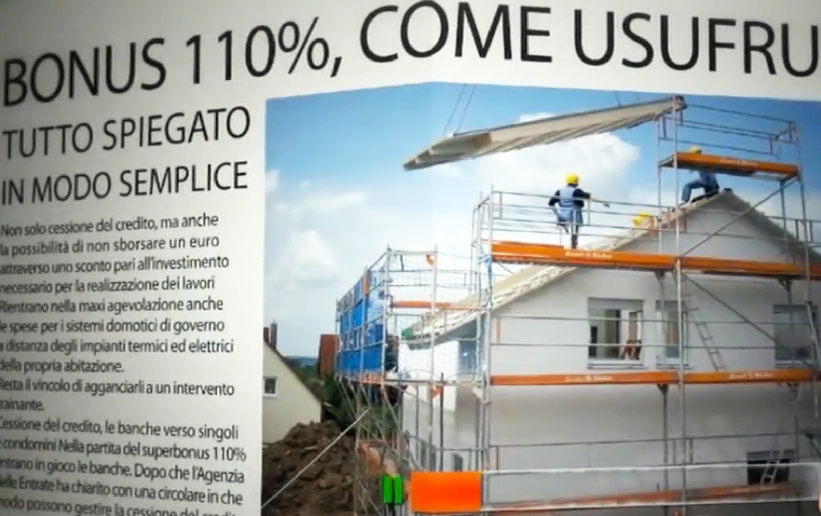 Bonus 110%, nella nuova trasmissione Tv sotto esame il decreto semplificazioni