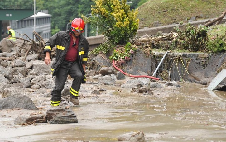Maltempo, stato di emergenza E a Chiavenna si lavora per il bypass