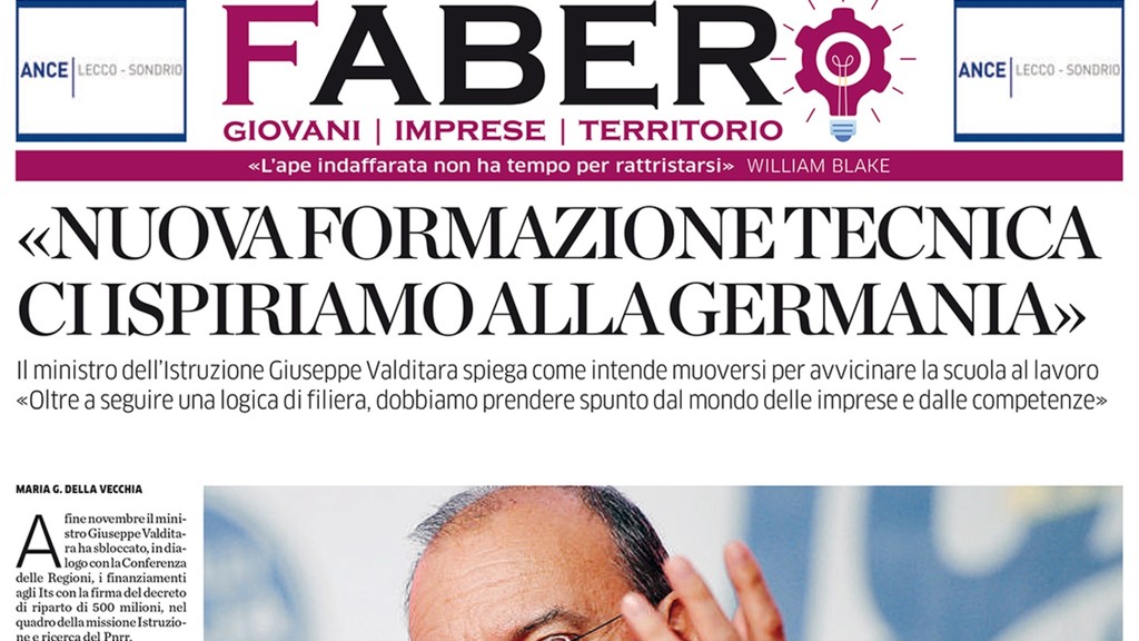 “Faber”, un ponte tra scuola e lavoro “Faber”, un ponte tra scuola e lavoro